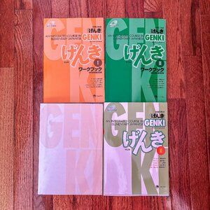 Genki I & II Textbooks + Workbooks Set (2nd Edition, w/ CDs) – Lightly Used